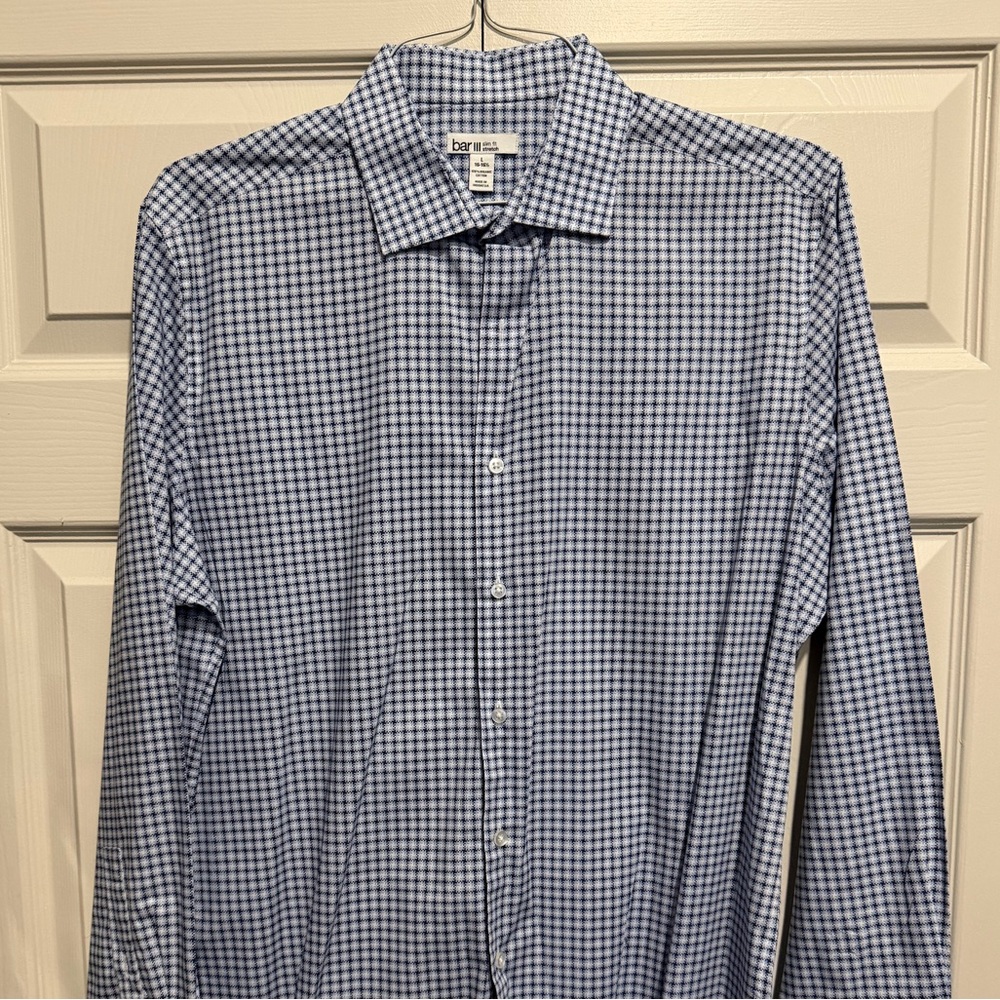 Mens Dress Button Up Stretch Shirt